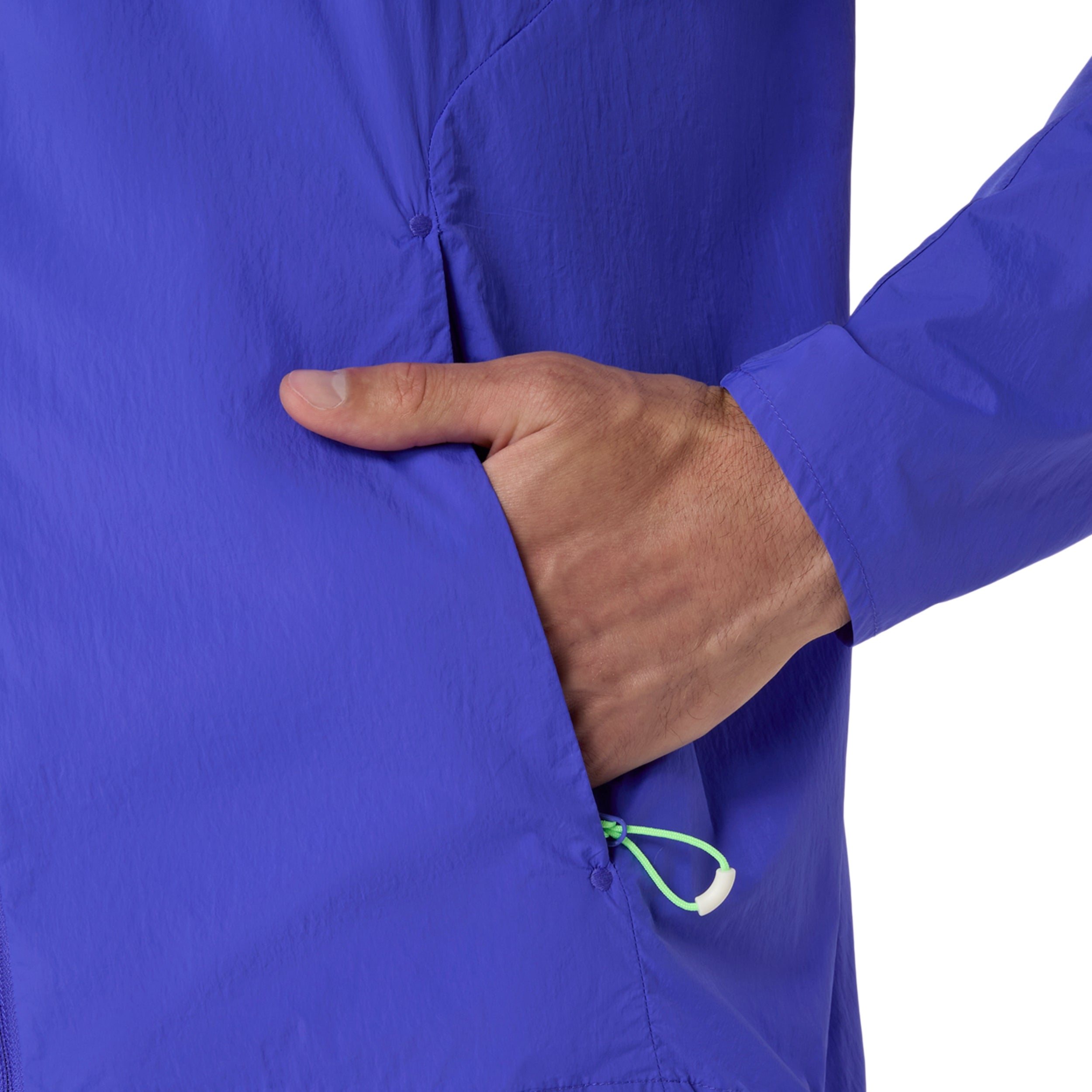 ASICS JACKET ROAD PACKABLE MN COBALT BURST/ILLUMINATE GREEN (SS26