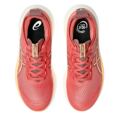 ASICS SHOE GEL-NIMBUS 27 WN DARK PINK CLAY/ORANGE GLOW (AW25)