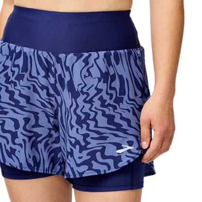 BROOKS SHORT CHASER 5INCH 2IN1 2.0 WN MIDNIGHT SPEEDSCAPE (AW25)