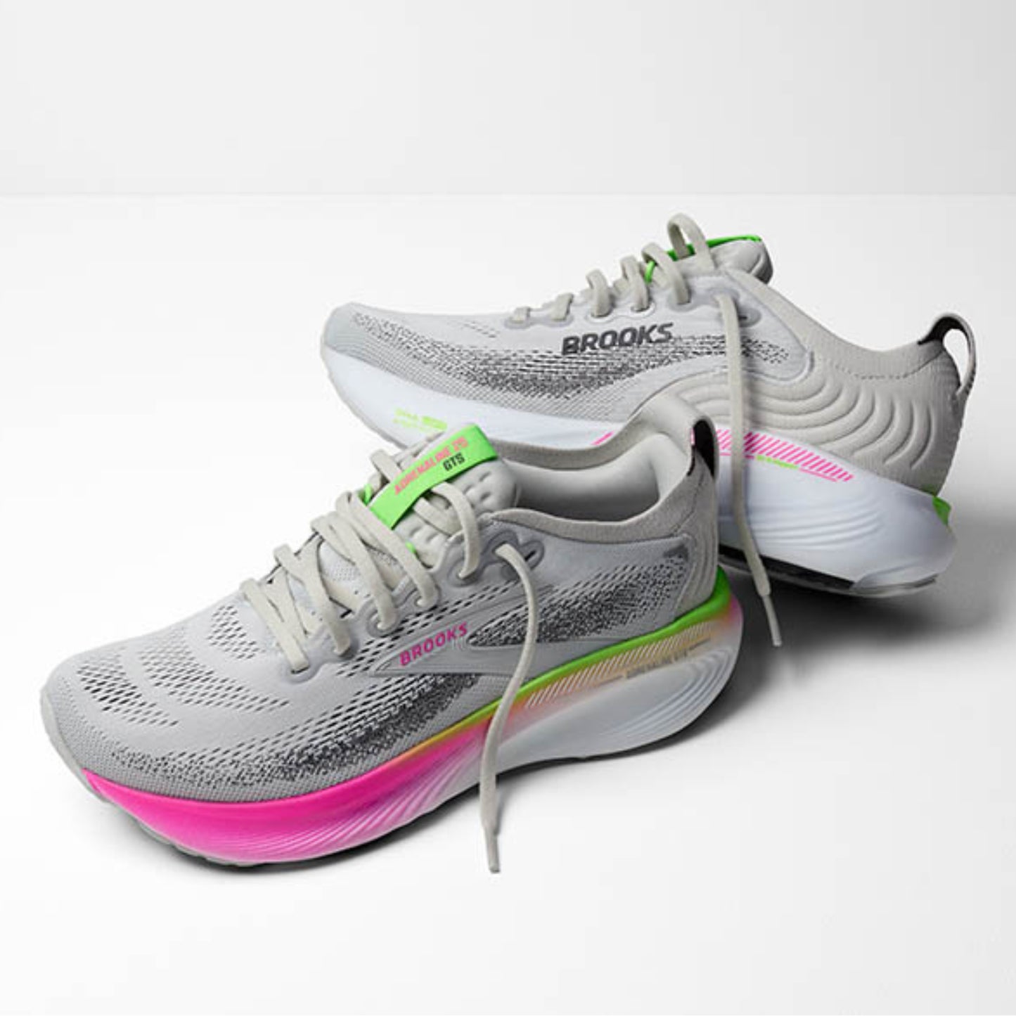 BROOKS SHOE ADRENALINE GTS 25 WN OYSTER/PINK/GREEN (SS26)