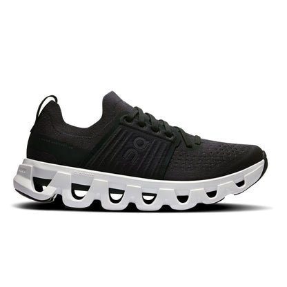 Black On shoe with white sole on a white background