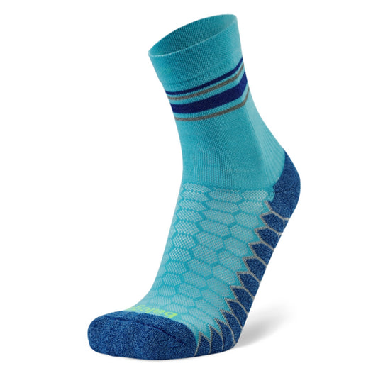 Blue sock with pattern on a white background