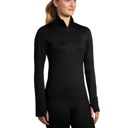 BROOKS TOP LONG SLEEVE DASH HALF ZIP WN