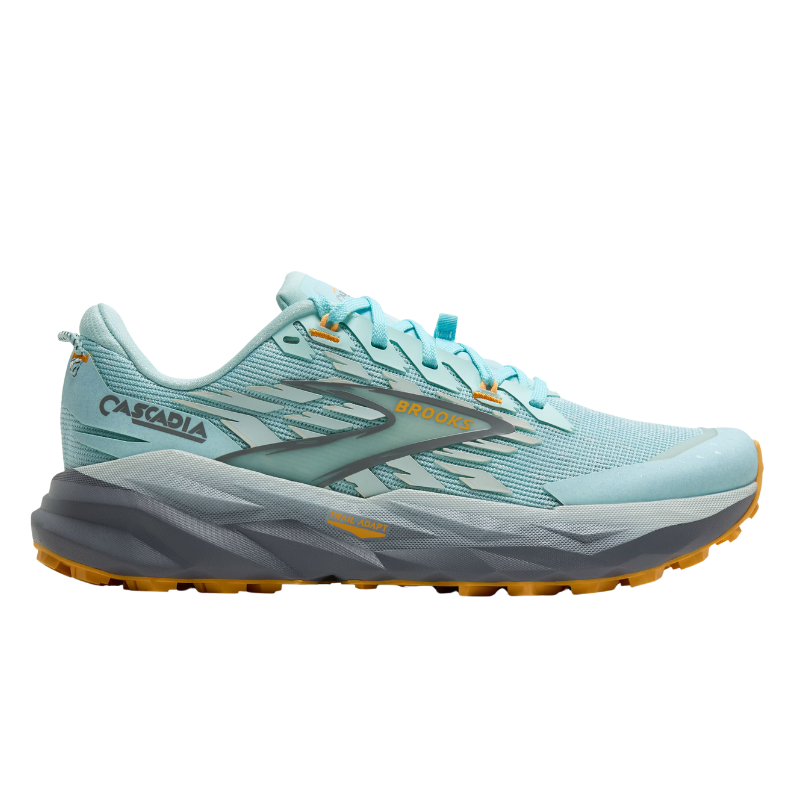 BROOKS SHOE CASCADIA 19 WN CLEARWATER/PRIMER GREY/APRICOT (AW25)