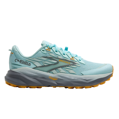 BROOKS SHOE CASCADIA 19 WN CLEARWATER/PRIMER GREY/APRICOT (AW25)